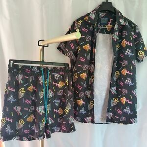 Colorful Geometric Swim Trunks